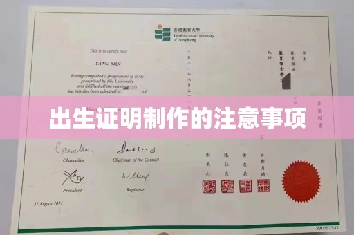 中站出生证明制作的注意事项