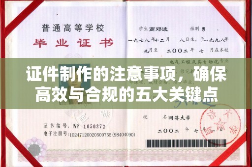 中站证件制作的注意事项，确保高效与合规的五大关键点
