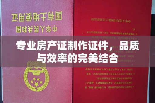 中站专业房产证制作证件，品质与效率的完美结合