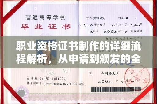 中站职业资格证书制作的详细流程解析，从申请到颁发的全方位指南
