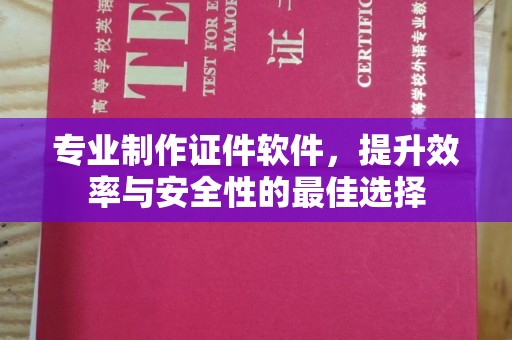 中站专业制作证件软件，提升效率与安全性的最佳选择