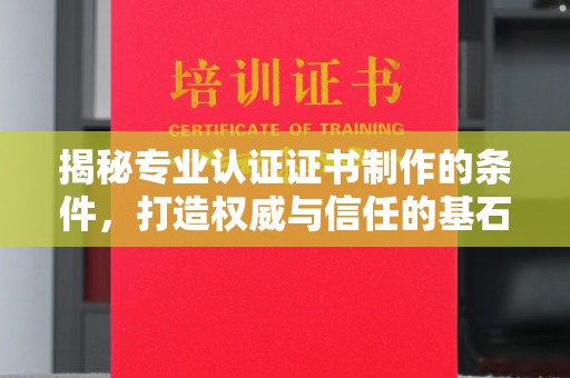 中站揭秘专业认证证书制作的条件，打造权威与信任的基石
