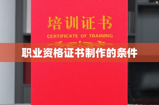 中站职业资格证书制作的条件