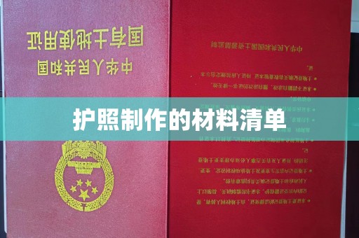 中站护照制作的材料清单